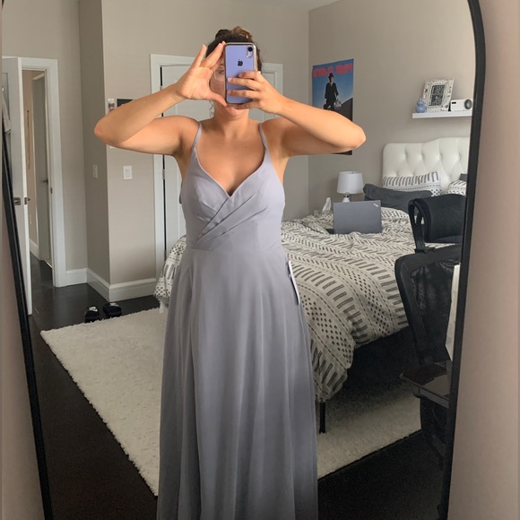 NWT Azazie Size 6 Bridesmaids Dress in Fog - Picture 4 of 4